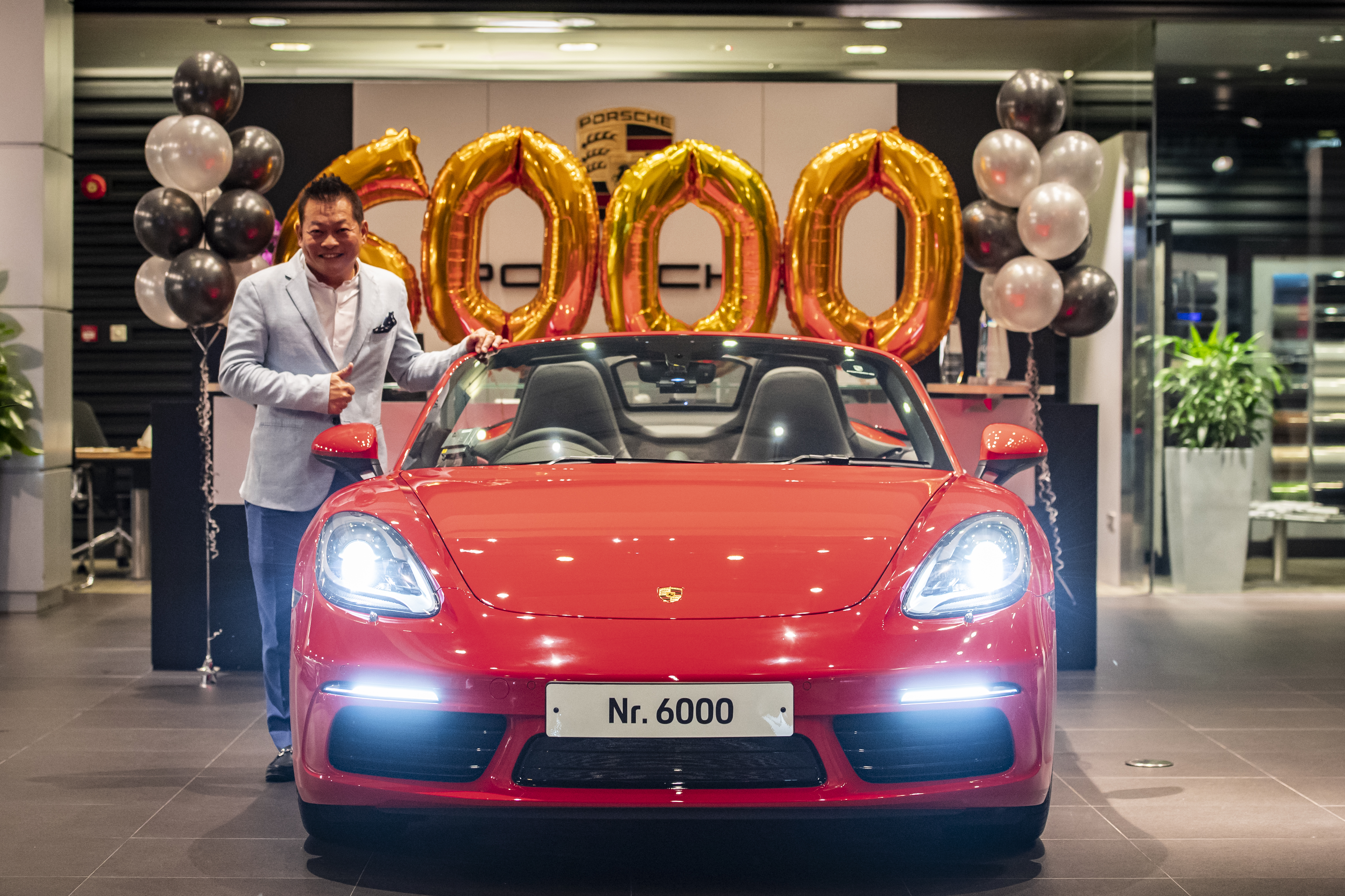 Mr Joe Goh, the proud owner of the 6,000th Porsche car in Singapore